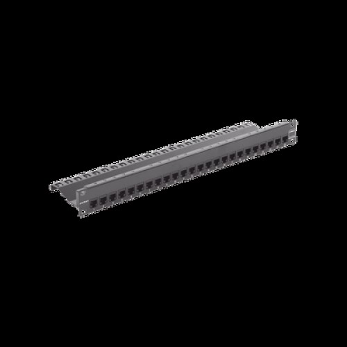 Patch Panel Z-Max de 24 Puertos, Blindado, Precargado con Jacks Categoría 6A, Plano, 1UR