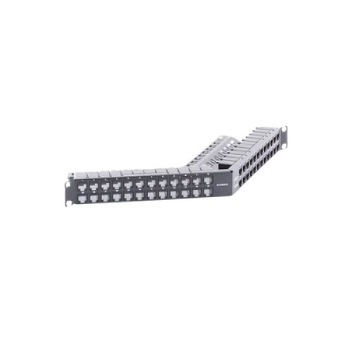 Patch Panel Z-Max de 48 Puertos, Blindado, Precargado con Jacks Categoría 6A, Angulado, 1UR