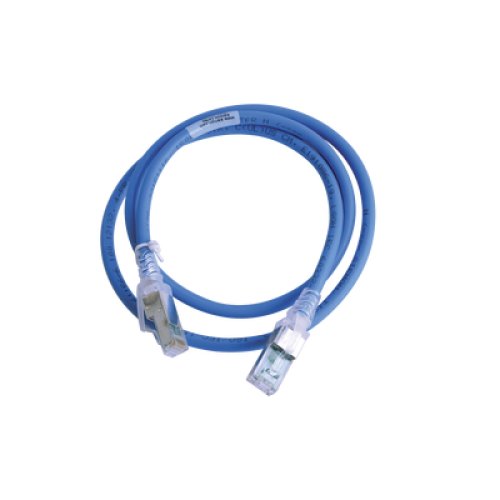 Patch Cord Z-MAX Cat6A S/FTP, CM/LS0H, 0.91 Metros (3 Pies), Color Azul, Versión Bulk (Sin Empaque Individual)