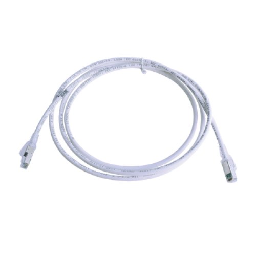 Patch Cord Z-MAX Cat6A S/FTP, CM/LS0H, 2.13 Metros (7 Pies), Color Blanco, Versión Bulk (Sin Empaque Individual)