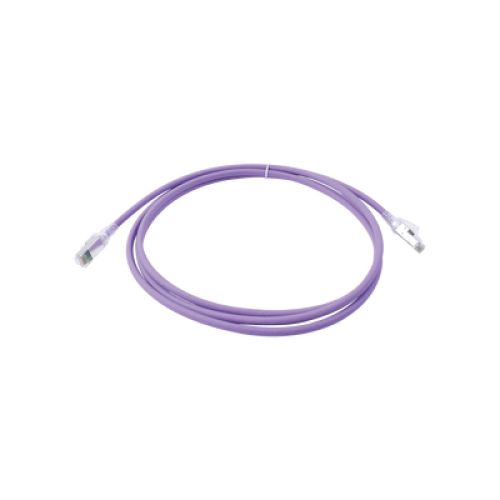 Patch Cord Z-MAX Cat6A S/FTP, CM/LS0H, 2.13 Metros (7 Pies), Color Violeta, Versión Bulk