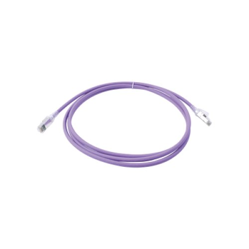 Patch Cord Z-MAX Cat6A S/FTP, CM/LS0H, 2.13 Metros (7 Pies), Color Violeta, Versión Bulk
