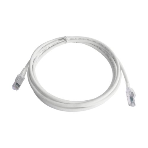 Patch Cord Z-MAX Cat6A S/FTP, CM/LS0H, 3.05 Metros (10 Pies), Color Blanco, Versión Bulk (Sin Empaque Individual)